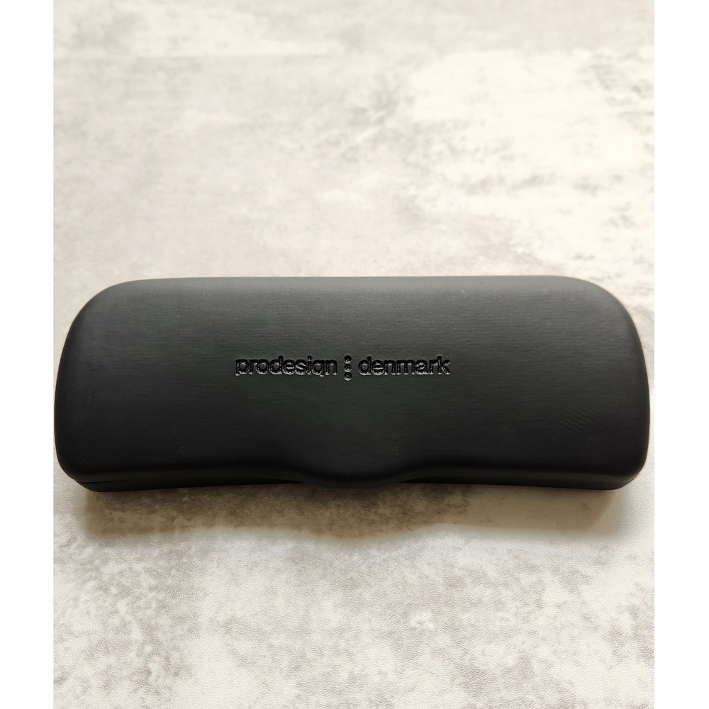 Prodesign Denmark Eyeglasses Case Unisex OS Black Excellent Hard Clamshell Case